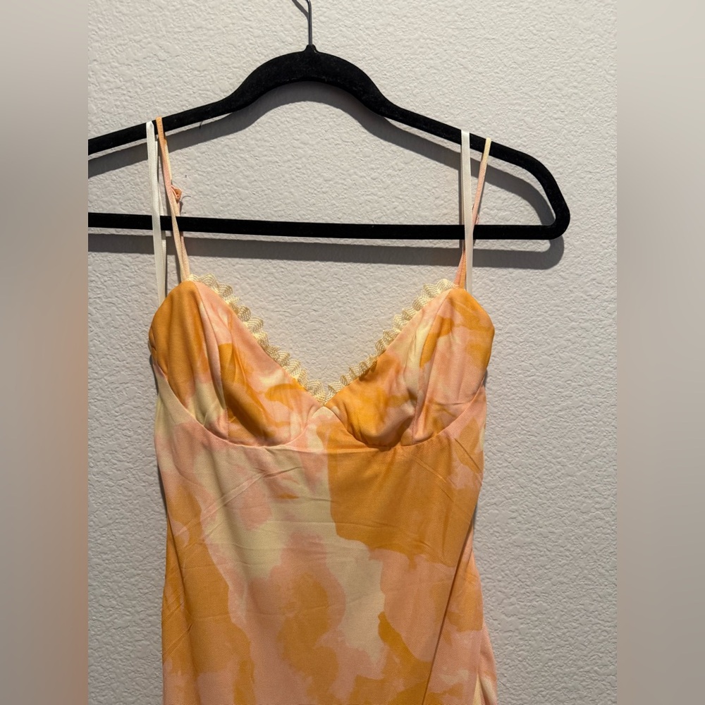Hello Molly WARMTH OF LOVE MESH MAXI DRESS ORANGE - Picture 4 of 10